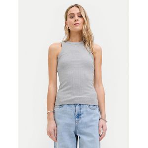 Jack & Jones Jxforest STR Sl Rib Top JRS Noos, dark grey melange, M