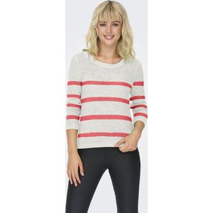 ONLY - Truien & Sweaters - Wit - Gebreide Pullover - O-hals - Lange Mouwen
