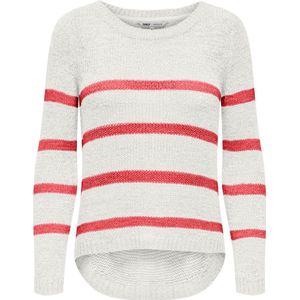 ONLY - Truien & Sweaters - Wit - Gebreide Pullover - O-hals - Lange Mouwen