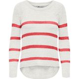 ONLY - Truien & Sweaters - Wit - Gebreide Pullover - O-hals - Lange Mouwen