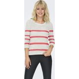 ONLY - Truien & Sweaters - Wit - Gebreide Pullover - O-hals - Lange Mouwen
