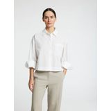 Selected Femme - Cropped Boxy Shirt - Wit - 100% Katoen