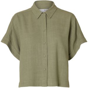 Selected Femme Blouse Korte Mouw - Groen