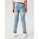 Jeans - X-slim Fit - Zware Slijtage - Verstelbare Taille - Blauw