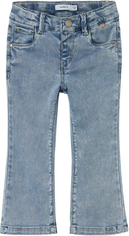 Name it mini Meisjes Nmfsalli Bootcut Jeans 8292-To Noos, Lichtblauw gebleekte denim, 104 cm