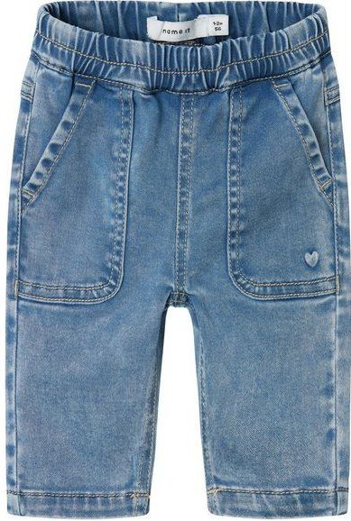 Denim - Regular-Fit Jeans - Blauw - Katoen - Verstelbare Taille