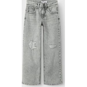 Jeans - Wijde Pijpen - Hoge Taille - Vernield Effect - 50% Katoen