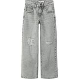 Jeans - Wijde Pijpen - Hoge Taille - Vernield Effect - 50% Katoen
