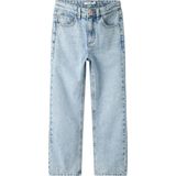 Jeans - Straight Fit - Hoge Taille - Blauw - 50% Katoen, 50% Biologisch Katoen
