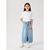 Name it kids Nkfkat DNM Long Skirt 3724-Be Noos, blauw (light blue denim), 158 cm