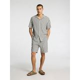 SLHSal - Overhemd - Gestreept - Katoen - Comfort Fit - Halve Mouw