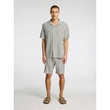 SLHSal - Overhemd - Gestreept - Katoen - Comfort Fit - Halve Mouw