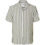 SLHSal - Overhemd - Gestreept - Katoen - Comfort Fit - Halve Mouw