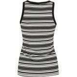 MAMALICIOUS - MLSARAFINA - Top - Zwart/Wit - Mouwloos - Slanke Pasvorm