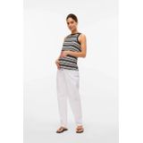 MAMALICIOUS - MLSARAFINA - Top - Zwart/Wit - Mouwloos - Slanke Pasvorm