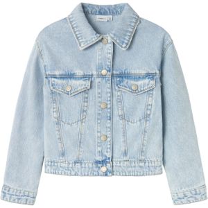 Name it kids Nkfmila DNM 8510-Za Noos meisjesjas, Lichtblauw gebleekt denim