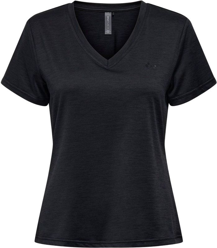 Only Play - Core - T-shirt - Zwart-multicolour - Sportkleding Met V-hals En Korte Mouwen