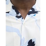 JACK & JONES - Overhemd - Lichtblauw - Comfort Fit - Katoen - Kwartmouw