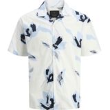 JACK & JONES - Overhemd - Lichtblauw - Comfort Fit - Katoen - Kwartmouw