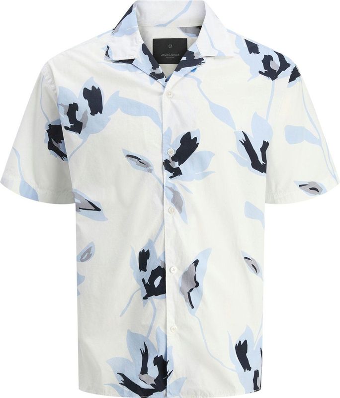 JACK & JONES - Overhemd - Lichtblauw - Comfort Fit - Katoen - Kwartmouw