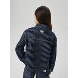 Name It Spijkerjas - NkfZoe - Navy Blazer Strepen - Name It - 8 jaar (128) - Spijkerjas