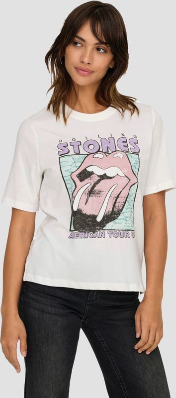 T-shirt met korte mouwen ONLY. Katoen materiaal. Maten M. Wit kleur