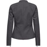 Onlava - Jas - Synthetisch Leer - Biker Kraag - Lange Mouwen - Asymmetrische Ritssluiting