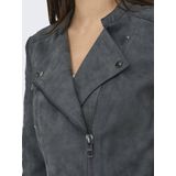 Onlava - Jas - Synthetisch Leer - Biker Kraag - Lange Mouwen - Asymmetrische Ritssluiting