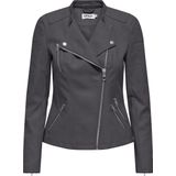 Onlava - Jas - Synthetisch Leer - Biker Kraag - Lange Mouwen - Asymmetrische Ritssluiting