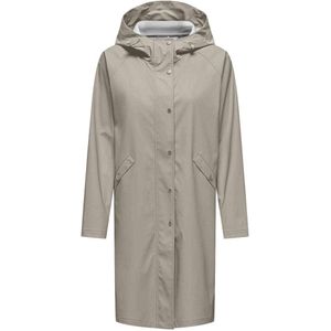 Only Onlelisa Lang Regenjas Silver Lining - Beige