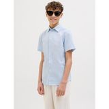 JACK & JONES - Overhemd - Lichtblauw - Katoen en Linnen