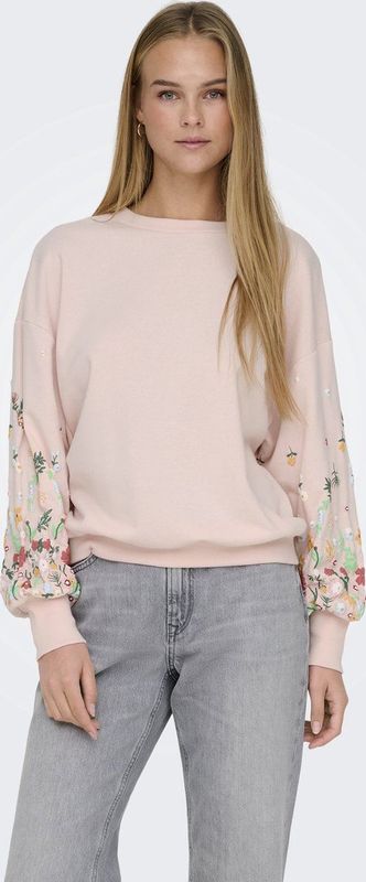 ONLY Sweatshirt 'ONLBrooke'  spar / lichtgroen / rosa / bloedrood