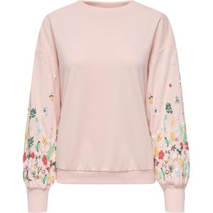 ONLY Sweater Roze - Casual Sweatshirt met O-hals en Lange Mouwen