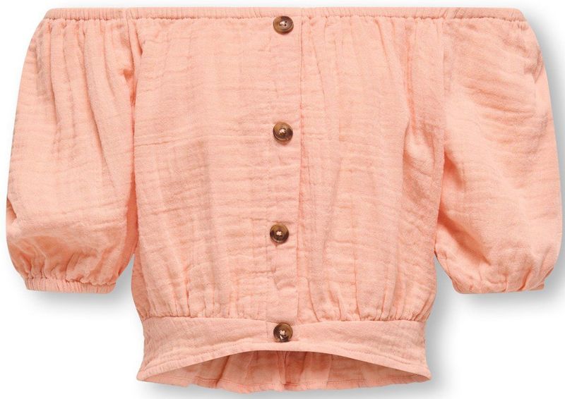 Only Kids - Thyra Life 2/4 Off-shoulder Top - Kleur - Materiaal