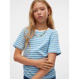 T-shirt - Gestreept - Jersey - Ronde Hals - Kwartmouw