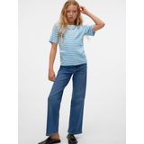 T-shirt - Gestreept - Jersey - Ronde Hals - Kwartmouw