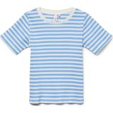 T-shirt - Gestreept - Jersey - Ronde Hals - Kwartmouw