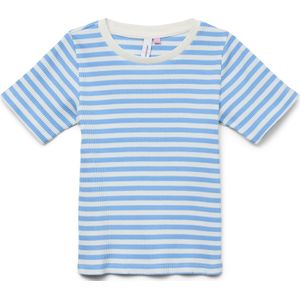 T-shirt - Gestreept - Jersey - Ronde Hals - Kwartmouw