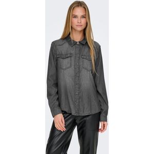 Denim Overhemd - Blauw - Katoen - Lange Mouwen - Regular Fit