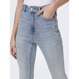 Jeans - Light Blue Denim - Katoen - Hoog Taillehoogte - Uitlopende Pijp