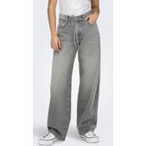 ONLY - Onlgianna Mw Straight Dot757 - Jeans - Medium Grey - Denim