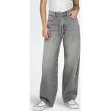 ONLY - Onlgianna Mw Straight Dot757 - Jeans - Medium Grey - Denim