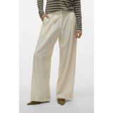 Vero Moda - Perry Hoge Taille Broek - Zwart - Katoen