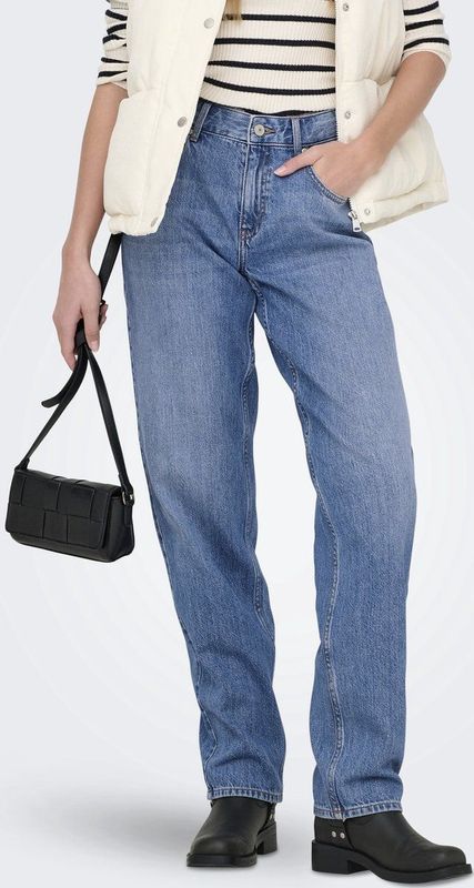 Only - Onllumi Mw Mom Straight Dnm Pim920 Noos - Dames - Jeans