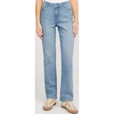 Jeans - Effen - Denim - Light Washed - Slimfit - Mid Waist