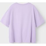 Wednesday - Top - Zwart - Jersey - Rubberen Print - Ronde Hals - Korte Mouwen