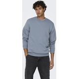 Only & Sons Onsceres Crew Neck Noos Heren Trui - Grey Pinstripe