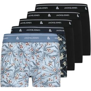 Jack & Jones Junior - Boxershorts - 5-Pack - Effen Kleuren en Prints - Jersey Stof
