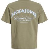 JACK & JONES JUNIOR - JJEBRANDES - T-shirt - Groenbruin - Katoen