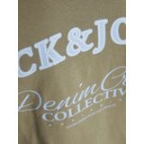 JACK & JONES JUNIOR - JJEBRANDES - T-shirt - Groenbruin - Katoen